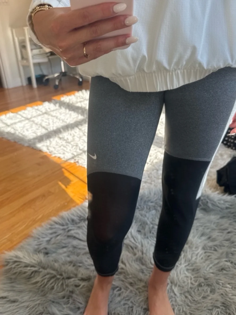 Nike Gray Dri-FIT Athletic Waistband Shorts